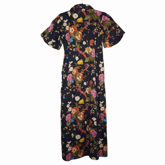 Tuckernuck Delaney Baroque Midi Dress Black Floral Size XS - Picture 7 of 10